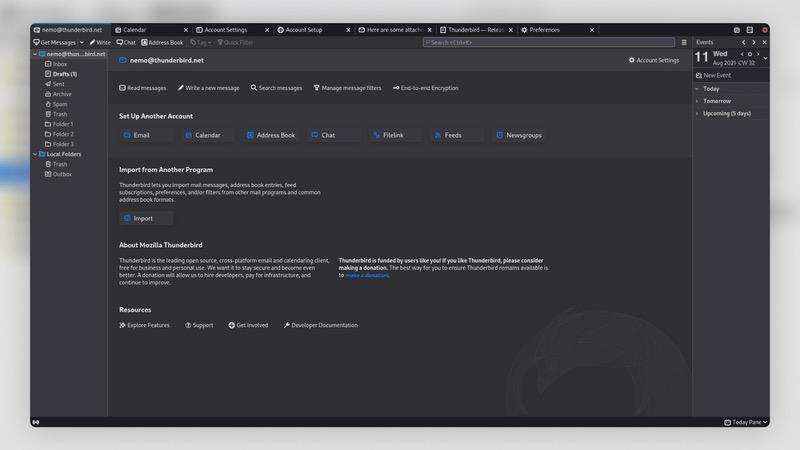Mozilla Thunderbird is one of the best free alternatives to Windows Live Mail