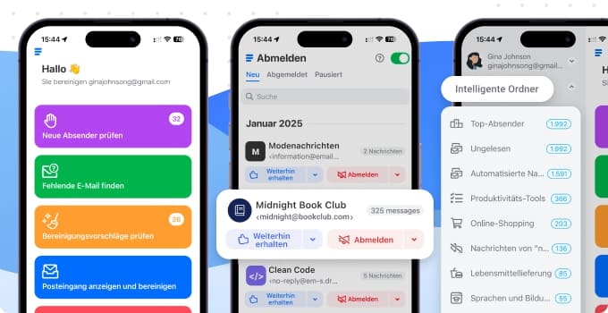 Räumen Sie Ihren Posteingang mit Clean Email auf dem iPhone auf