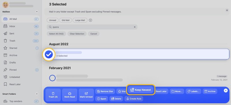 Keep Newest feature in Clean Email