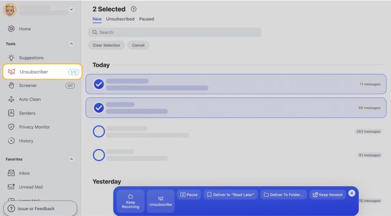 Remove your unwanted newsletters with Unsubscriber